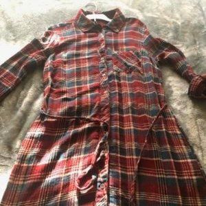 Plaid Tee Shirt Dress